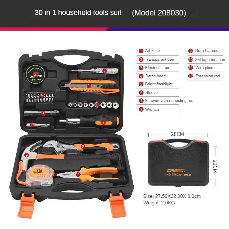 Handy Household Hardware Tool Box Set - Big Ass Store
