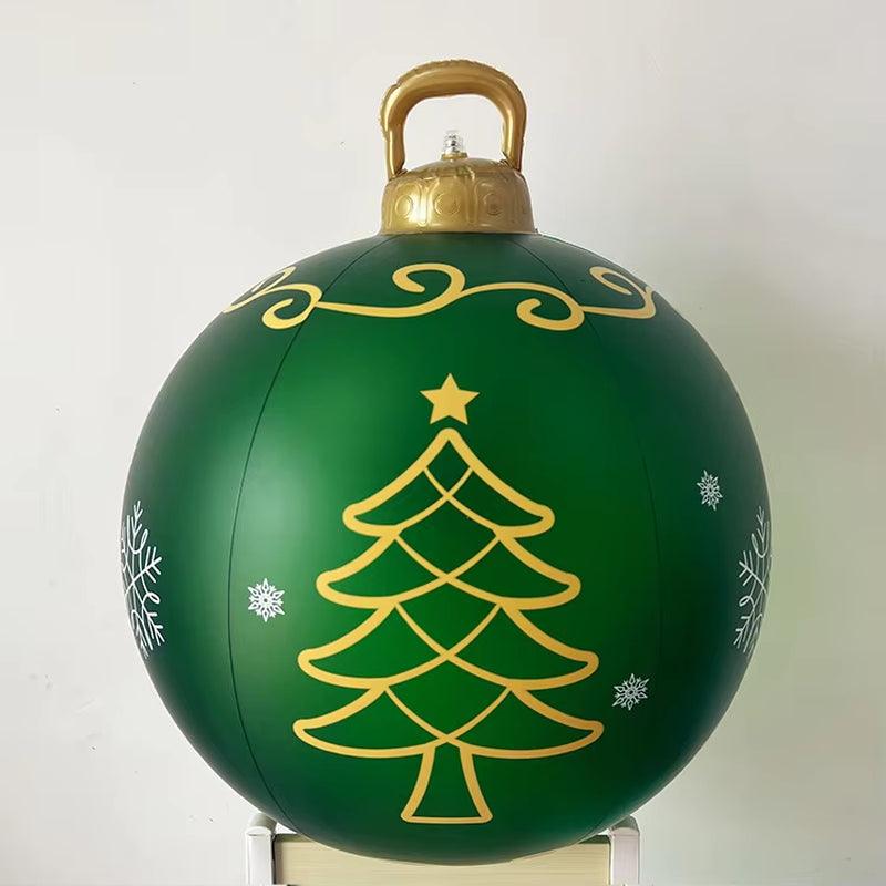 24"/60Cm Christmas Inflatable Decorated Ball Outdoor PVC Giant Xmas Ball - Big Ass Store