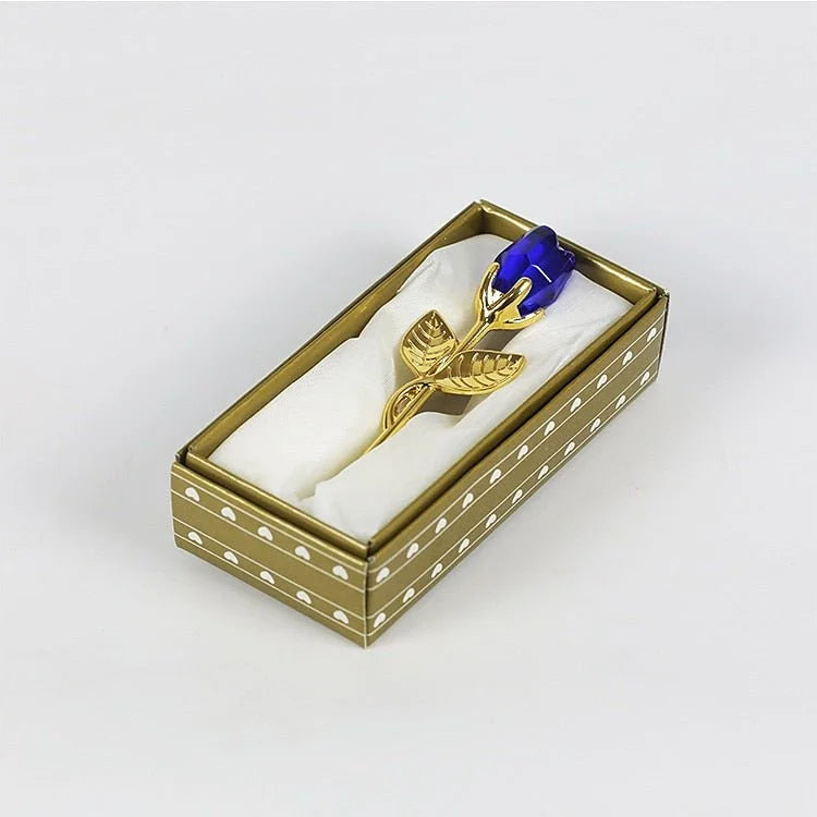 Crystal Glass Rose Flower Perfect for Valentine's Day - Big Ass Store