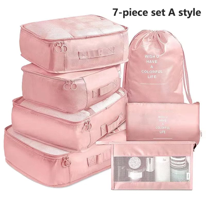 7Pcs Travel Organizer Suitcase and Storage Packing Cubes - Big Ass Store