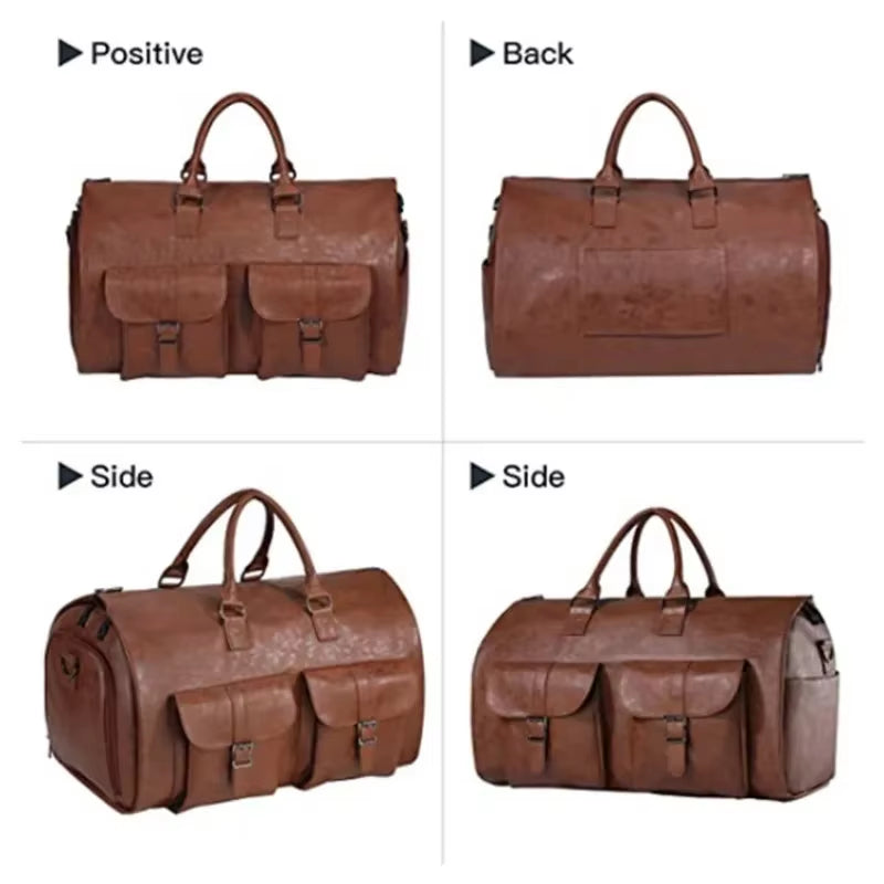 Foldable Travel Clothing Carry-On Luggage Bag Portable Travel Clothing Hand Luggage Bag 2 in 1 Hanging Suitcase Set Duffle Bag - Big Ass Store
