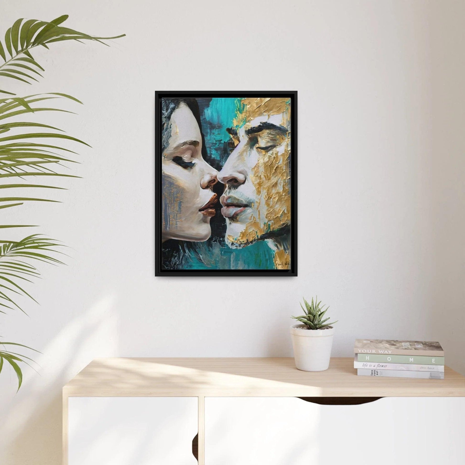 KISS ME Canvas Wall Art - by Queennoble - Big Ass Store
