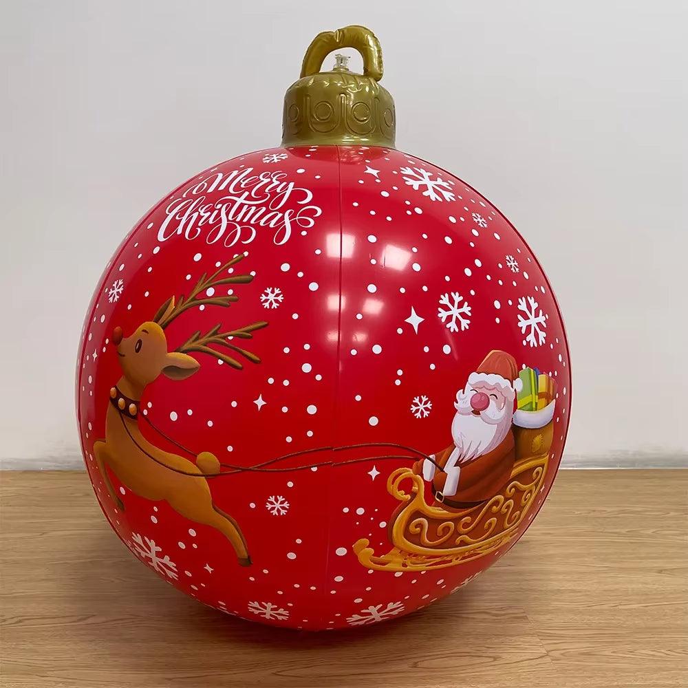 24"/60Cm Christmas Inflatable Decorated Ball Outdoor PVC Giant Xmas Ball - Big Ass Store