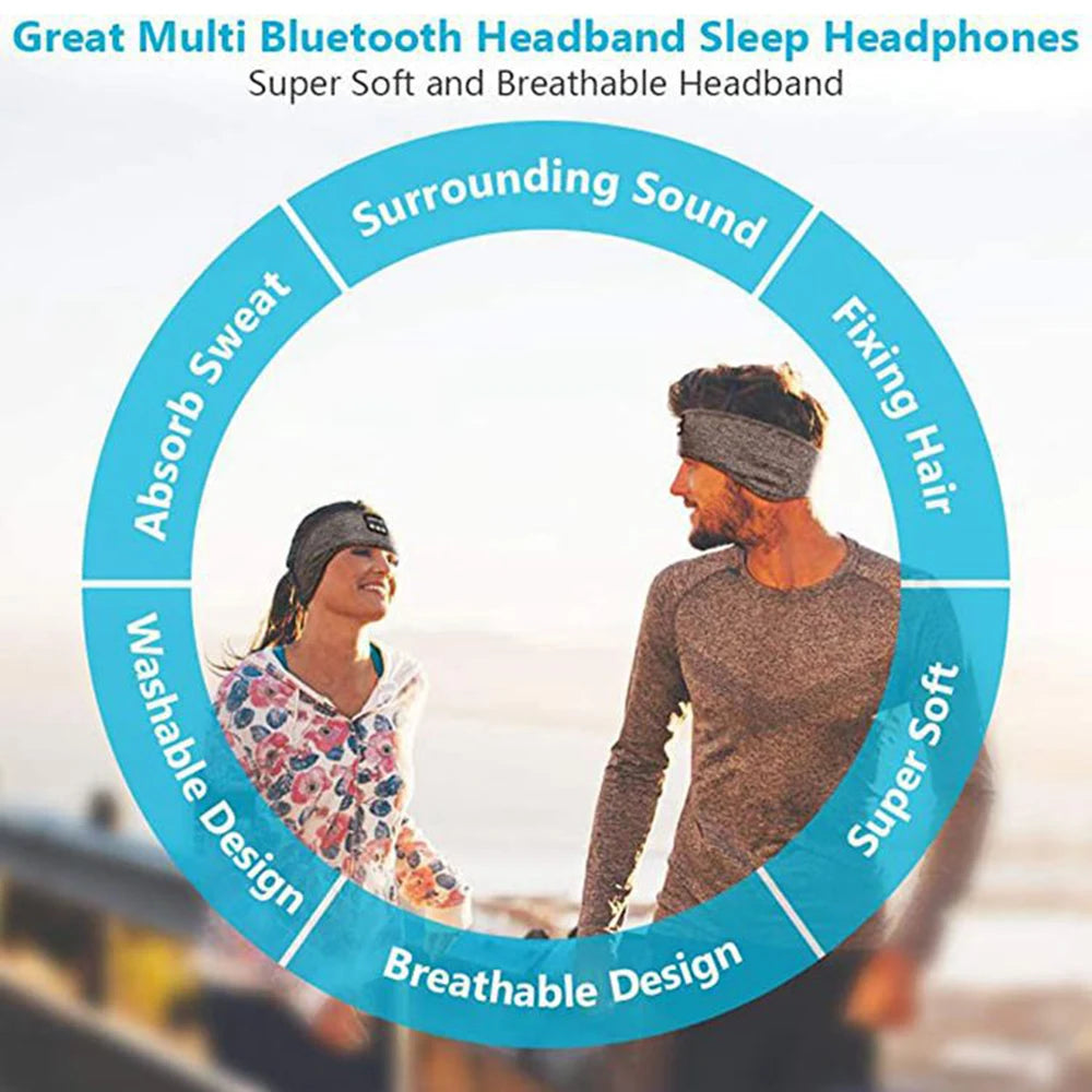 Bluetooth Sports Sleeping Headband & Wireless Music Eye Mask Supports Quality Sleep - Big Ass Store