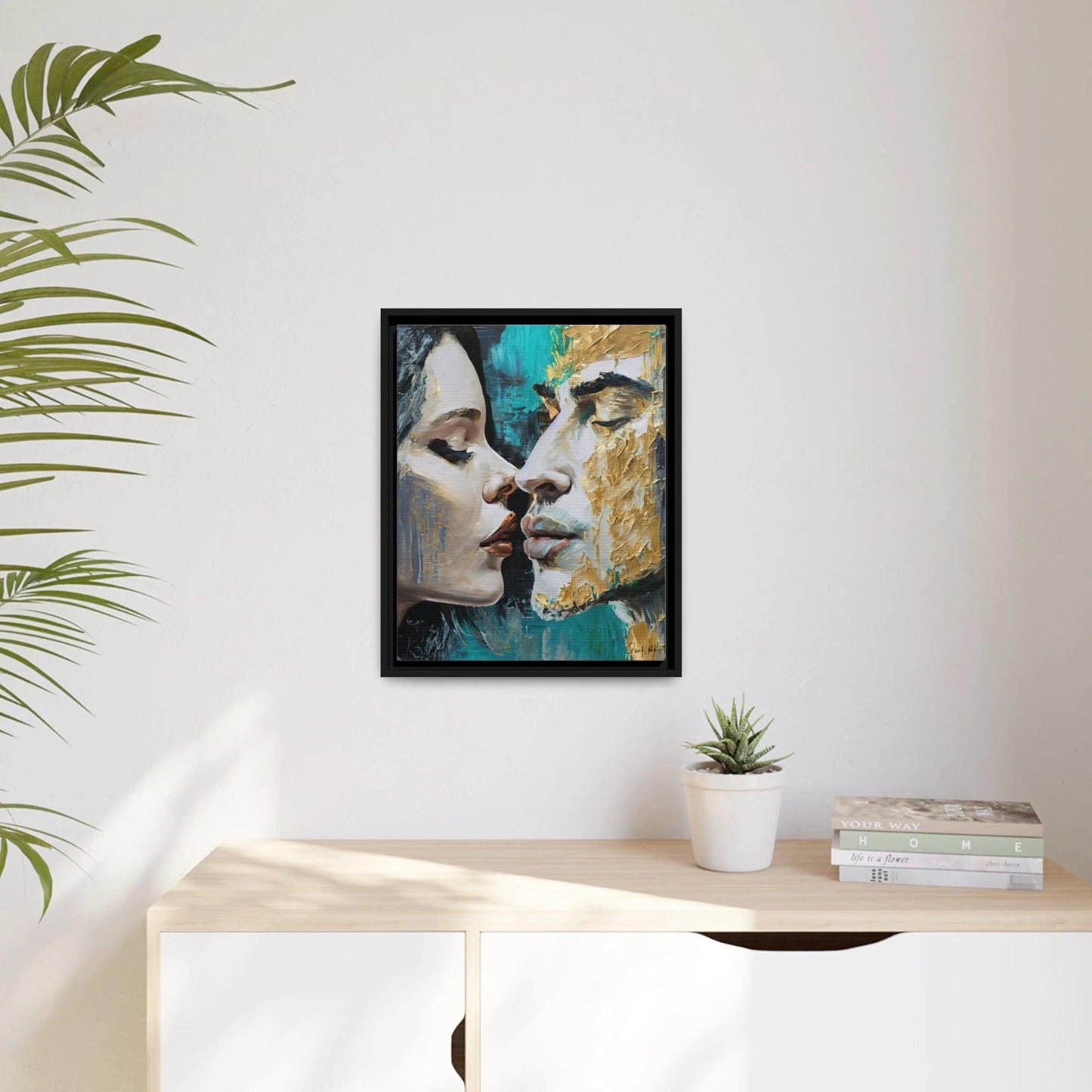 KISS ME Canvas Wall Art - by Queennoble - Big Ass Store