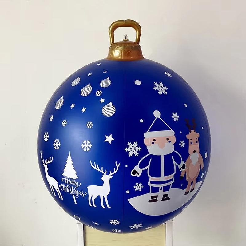 24"/60Cm Christmas Inflatable Decorated Ball Outdoor PVC Giant Xmas Ball - Big Ass Store