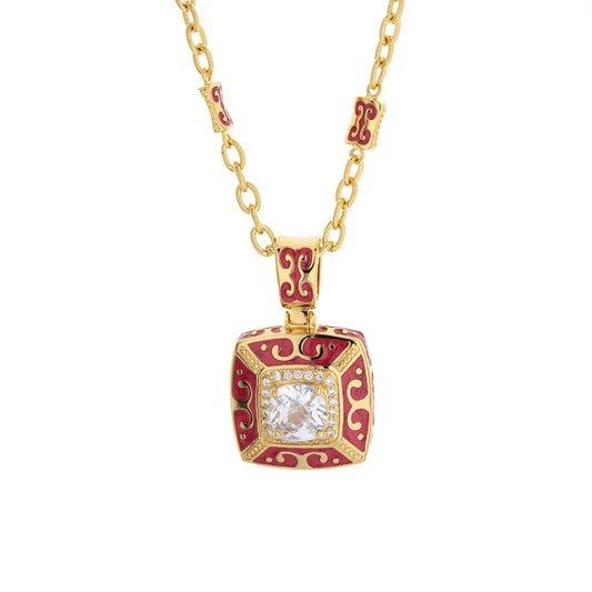 Enamel Engagement Collection 18" Necklace - Big Ass Store