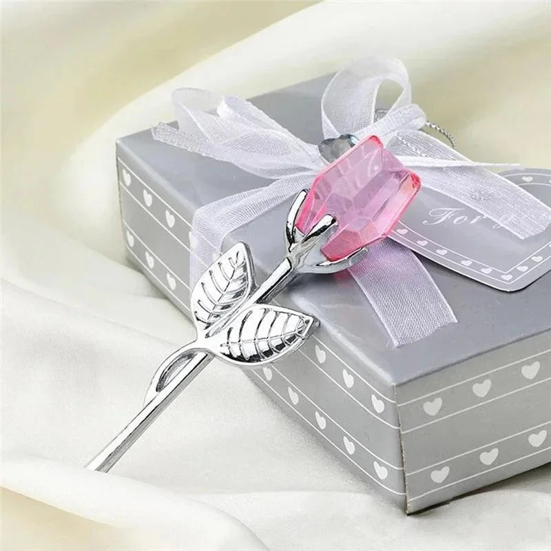 Crystal Glass Rose Flower Perfect for Valentine's Day - Big Ass Store