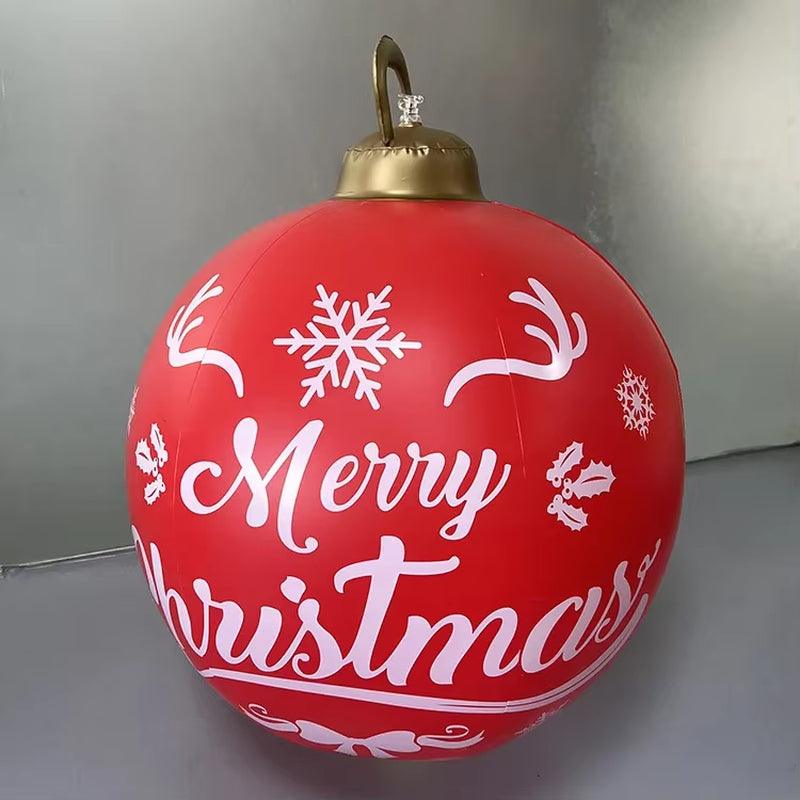 24"/60Cm Christmas Inflatable Decorated Ball Outdoor PVC Giant Xmas Ball - Big Ass Store