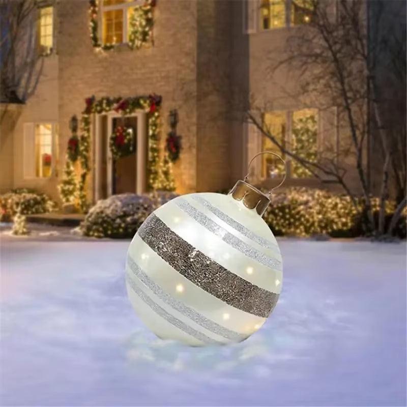 24"/60Cm Christmas Inflatable Decorated Ball Outdoor PVC Giant Xmas Ball - Big Ass Store