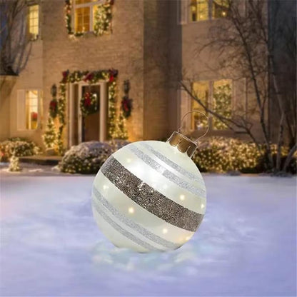 24"/60Cm Christmas Inflatable Decorated Ball Outdoor PVC Giant Xmas Ball - Big Ass Store