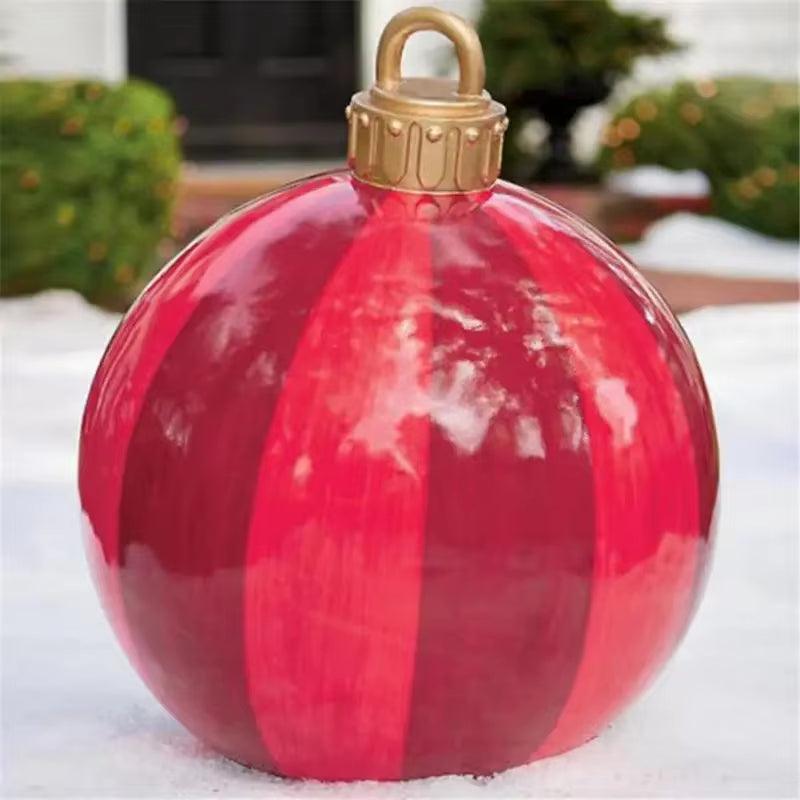 24"/60Cm Christmas Inflatable Decorated Ball Outdoor PVC Giant Xmas Ball - Big Ass Store