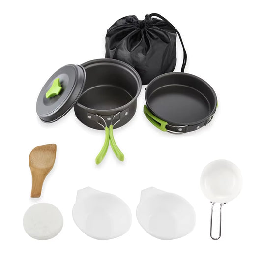 Adventure Ready: Durable Backpacker’s Cooking Set with All-in-One Tableware & Storage Bag - Big Ass Store