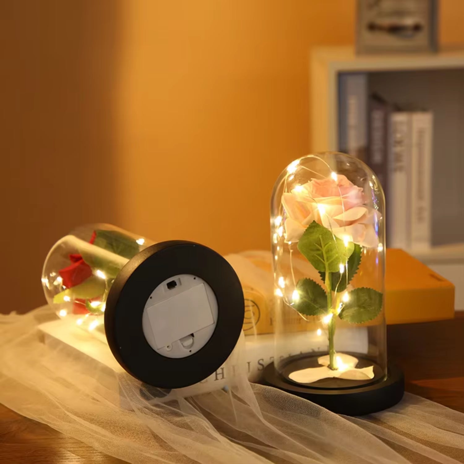 Valentines Day Rose Glass Dome Handicraft Decoration - Big Ass Store