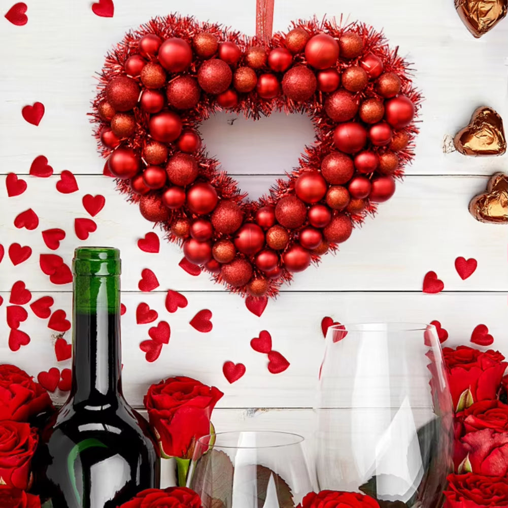 Floral Valentines Day Heart Wreath - Big Ass Store