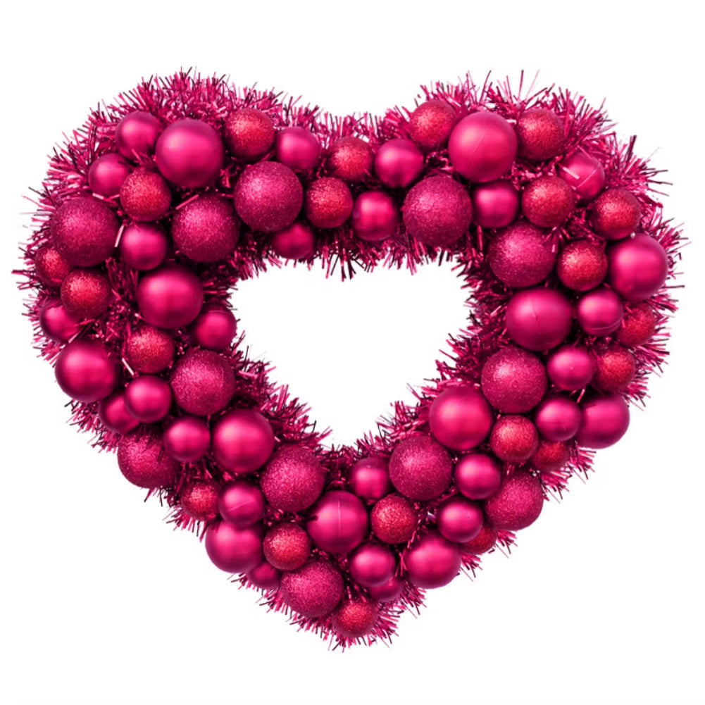 Floral Valentines Day Heart Wreath - Big Ass Store