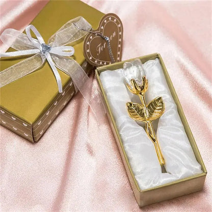Crystal Glass Rose Flower Perfect for Valentine's Day - Big Ass Store