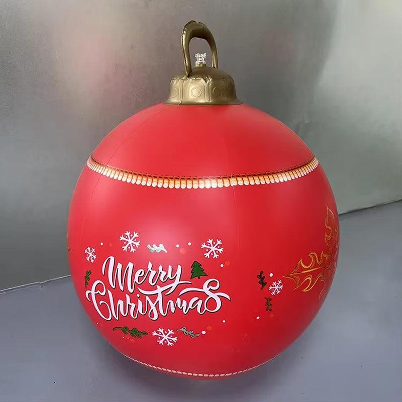 24"/60Cm Christmas Inflatable Decorated Ball Outdoor PVC Giant Xmas Ball - Big Ass Store