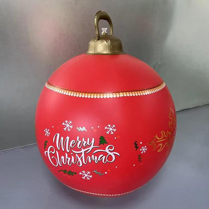 24"/60Cm Christmas Inflatable Decorated Ball Outdoor PVC Giant Xmas Ball - Big Ass Store