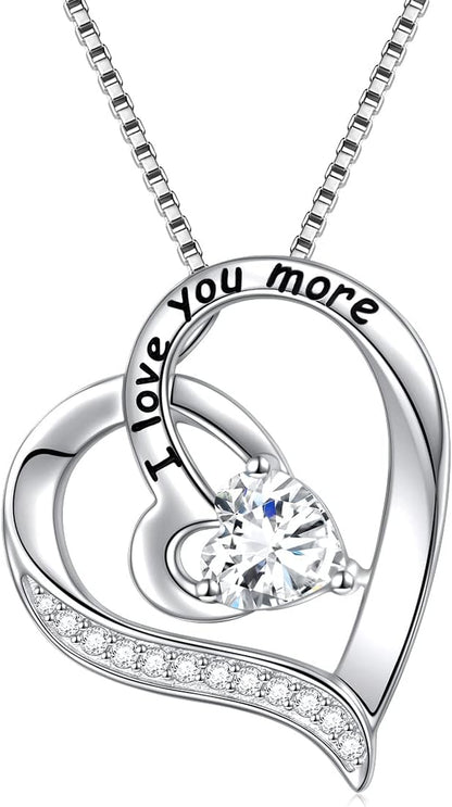 "Love You More" 925 Sterling Silver Pendant - Big Ass Store