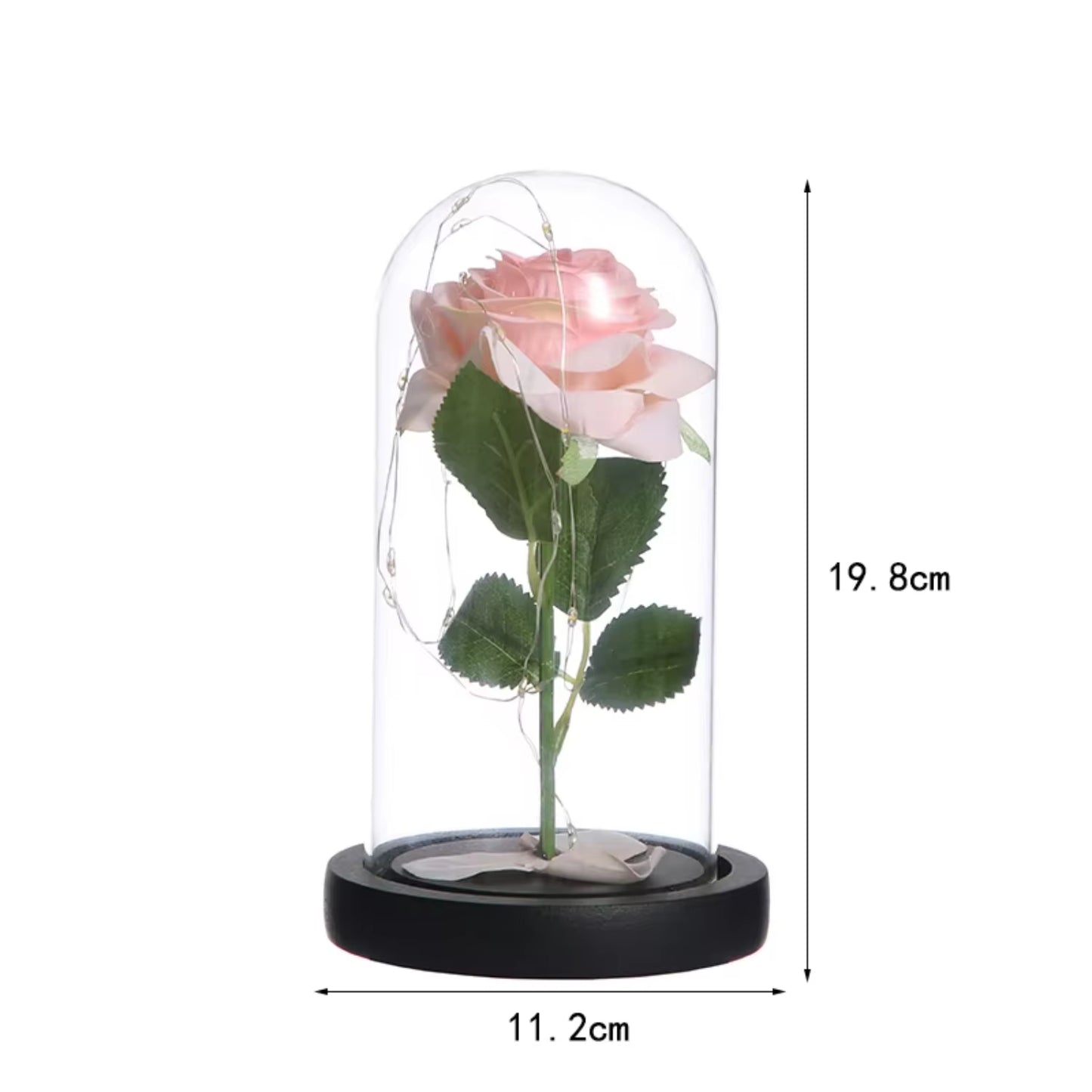 Valentines Day Rose Glass Dome Handicraft Decoration - Big Ass Store