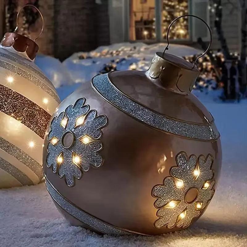 24"/60Cm Christmas Inflatable Decorated Ball Outdoor PVC Giant Xmas Ball - Big Ass Store