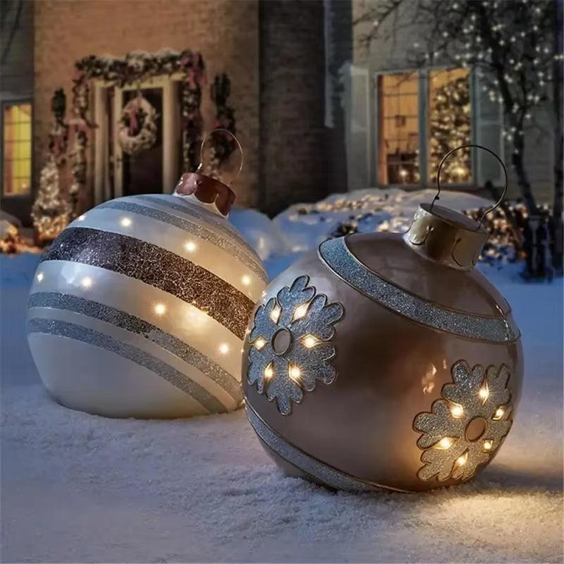 24"/60Cm Christmas Inflatable Decorated Ball Outdoor PVC Giant Xmas Ball - Big Ass Store
