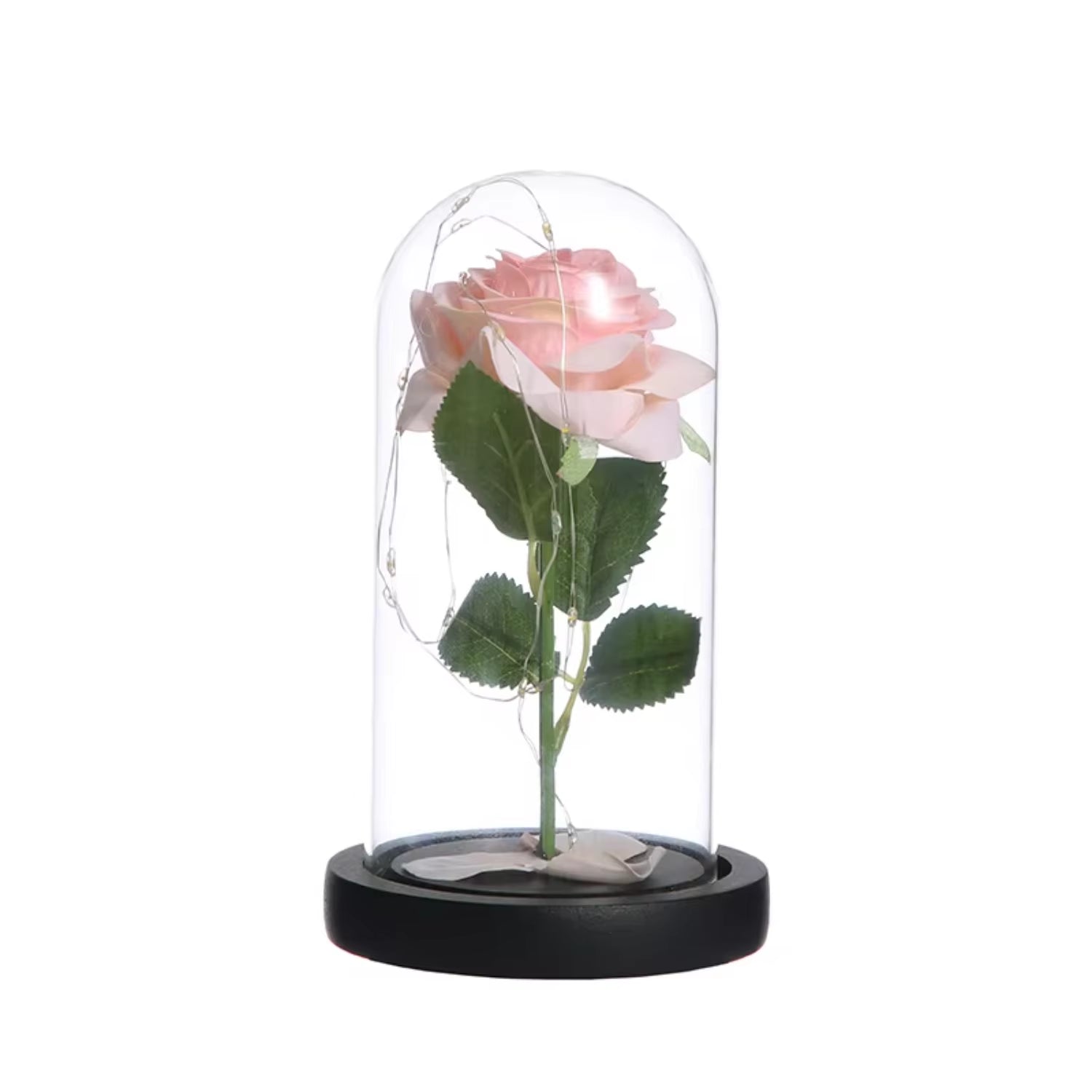 Valentines Day Rose Glass Dome Handicraft Decoration - Big Ass Store