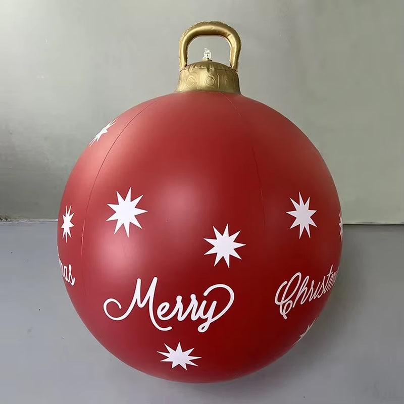 24"/60Cm Christmas Inflatable Decorated Ball Outdoor PVC Giant Xmas Ball - Big Ass Store